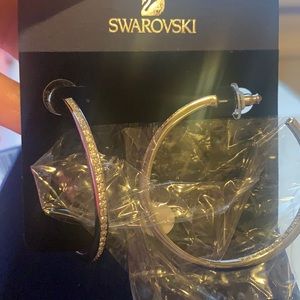 Swarovski large crystal hoops